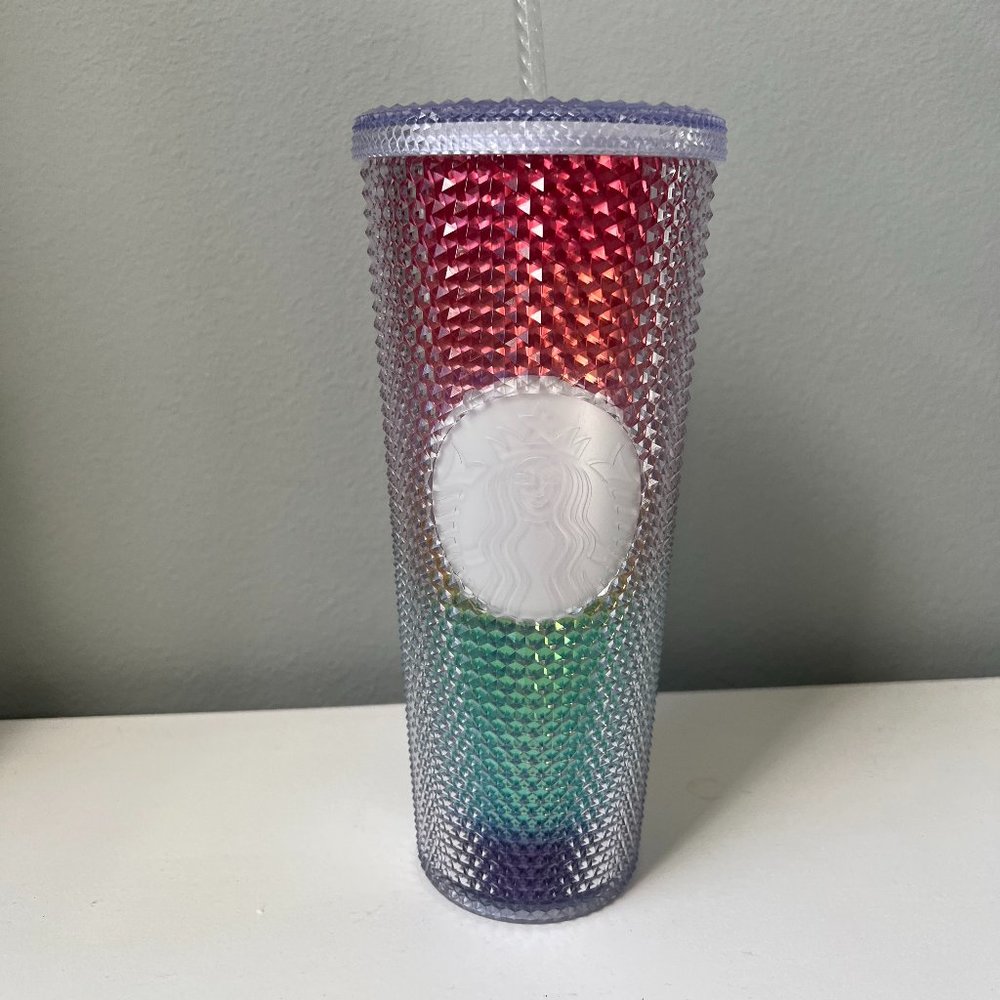 Starbucks Rainbow Pride Clear Studded Tumbler Cold Cup